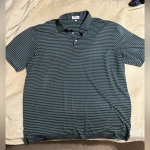 NWOT Peter Millar Men’s L Golf Polo Oaks CC Tulsa, OK Green Stripe